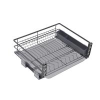 Выдвижная корзина д/посуды NORWIG SOFT 700 мм ст.пруток GRPH графит (AKS, КИТАЙ)