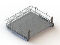Выдвижная корзина д/посуды UMM15.11 SOFT 900 мм ст.пруток CP хром (UMM/BOYARD, РОССИЯ)