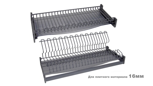 Сушка STUDIO FL плоский пруток 2 яруса алюм. рама 600 мм ст.пруток НАНОГРАФИТ (BOYARD, КИТАЙ)
